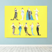 ヴィンテージアールデコファッション – ジョージバービアカード キャンバスプリント (インサイチュ (ウッドフロア))