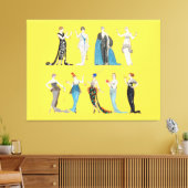 ヴィンテージアールデコファッション – ジョージバービアカード キャンバスプリント (インサイチュ (リビング))