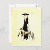 ヴィンテージアールデコファッション ポストカード (正面/裏面)