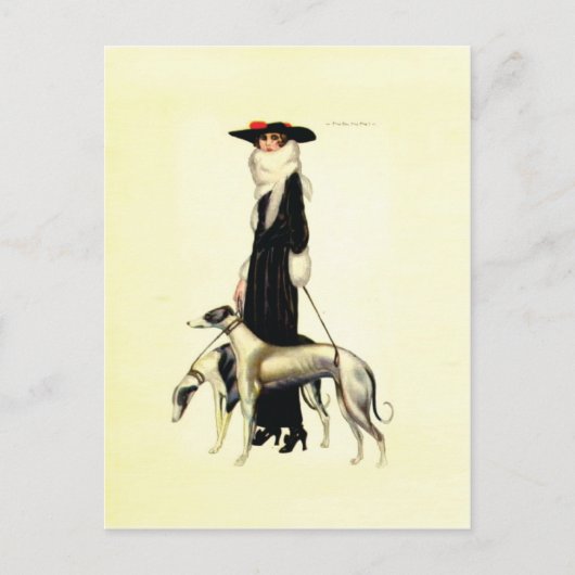 ヴィンテージアールデコファッション ポストカード (正面)