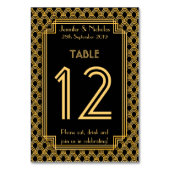 ヴィンテージアールデコファンのパタ結婚ーンのテーブル番号 テーブルナンバー (裏面)