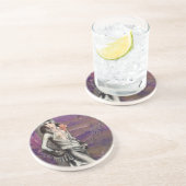 ヴィンテージアールデコフラッパーレディデザイン コースター (側面)