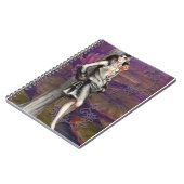 ヴィンテージアールデコフラッパーレディデザイン ノートブック (左側)