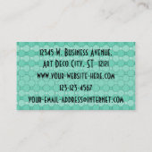 ヴィンテージアールデコフラワーファンモザイク 名刺 (裏面)