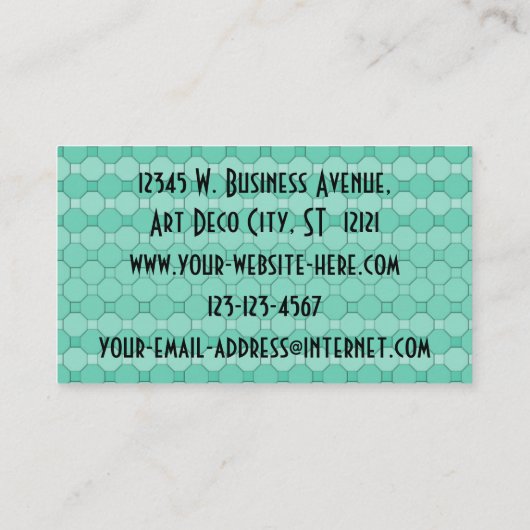 ヴィンテージアールデコフラワーファンモザイク 名刺 (裏面)