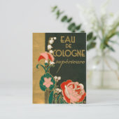 ヴィンテージアールデコフランスの香水ラベル ポストカード (スタンド正面)