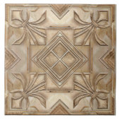 ヴィンテージアールデコフルーアデリス – トラバーチンマーブル タイル (正面)