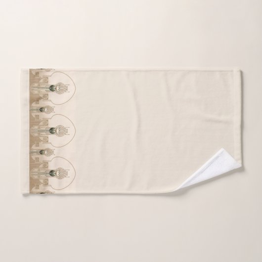 ヴィンテージアールデコフローラチューリップフリーズ バスタオルセット (ハンドタオル)