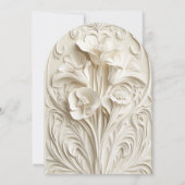 ヴィンテージアールデコフローラ結婚式招待状 招待状 (裏面)