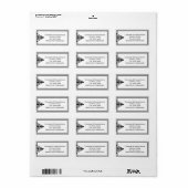 ヴィンテージアールデコブラックWhtフレーム#1住所 シール (フルシート)