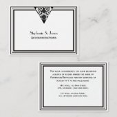 ヴィンテージアールデコブラックWhtフレーム#1宿泊施設 エンクロージャーカード (正面/裏面)