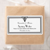 ヴィンテージアールデコブラックWhtフレーム#1 Hウォーターボトル ラベル (インサイチュ)