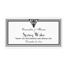 ヴィンテージアールデコブラックWhtフレーム#1 Hウォーターボトル