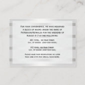 ヴィンテージアールデコプルーム白黒宿泊施設 エンクロージャーカード (裏面)