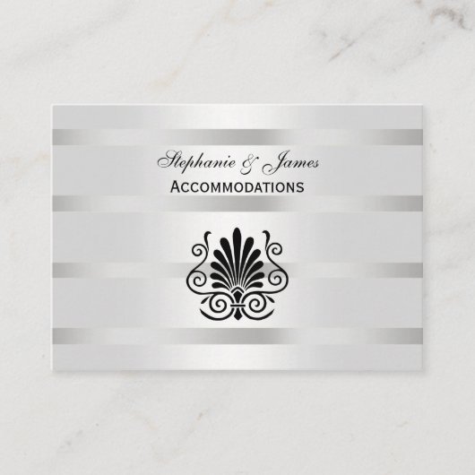 ヴィンテージアールデコプルーム白黒宿泊施設 エンクロージャーカード (正面)