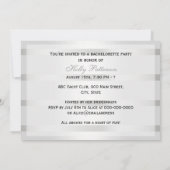 ヴィンテージアールデコプルーム白黒Hバチェロレッテ 招待状 (裏面)