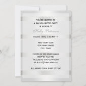 ヴィンテージアールデコプルーム白黒Vバチェロレッテ 招待状 (裏面)