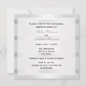 ヴィンテージアールデコプルームBlkホワイトSQリハーサルDin 招待状 (裏面)