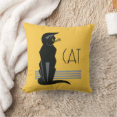 ヴィンテージアールデコポスター猫トートバッグ クッション (ブランケット)