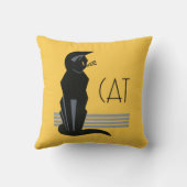 ヴィンテージアールデコポスター猫トートバッグ クッション (裏面)