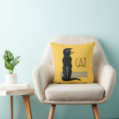 ヴィンテージアールデコポスター猫トートバッグ クッション (椅子)