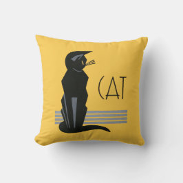 ヴィンテージアールデコポスター猫トートバッグ クッション