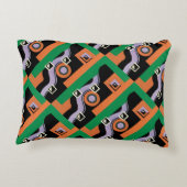 ヴィンテージアールデコポチョアジャズイラストレーションパターン アクセントクッション (裏面)