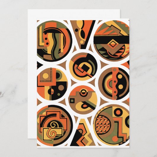 ヴィンテージアールデコポチョアジャズジオメトリックサークル (正面/裏面)