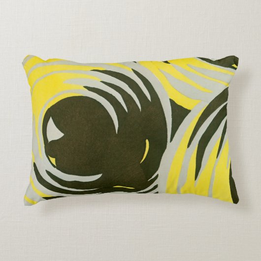 ヴィンテージアールデコポチョアジャズジオメトリックサークル アクセントクッション (正面)