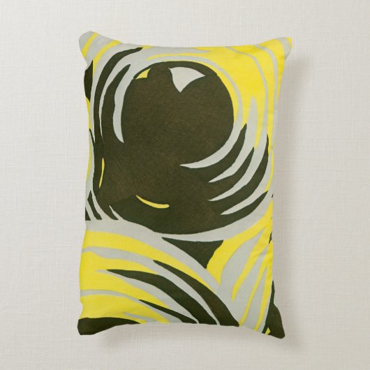 ヴィンテージアールデコポチョアジャズジオメトリックサークル アクセントクッション (裏面(縦))