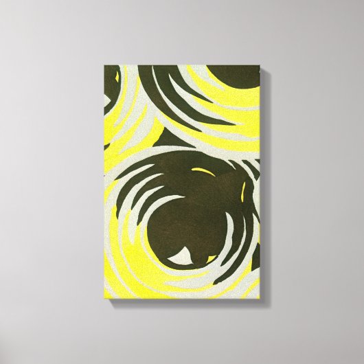 ヴィンテージアールデコポチョアジャズジオメトリックサークル キャンバスプリント (正面)