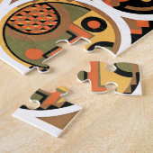 ヴィンテージアールデコポチョアジャズジオメトリックサークル ジグソーパズル (側面)