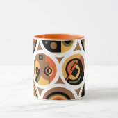 ヴィンテージアールデコポチョアジャズジオメトリックサークル マグカップ (中央)