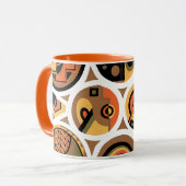 ヴィンテージアールデコポチョアジャズジオメトリックサークル マグカップ (正面左)