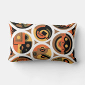 ヴィンテージアールデコポチョアジャズジオメトリックサークル ランバークッション (裏面)