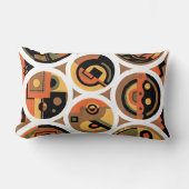 ヴィンテージアールデコポチョアジャズジオメトリックサークル ランバークッション (正面)