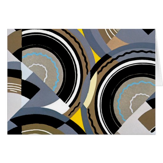 ヴィンテージアールデコポチョアジャズ幾何学模様 (正面横)