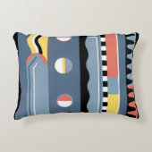 ヴィンテージアールデコポチョアジャズ幾何学模様 アクセントクッション (正面)