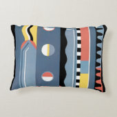 ヴィンテージアールデコポチョアジャズ幾何学模様 アクセントクッション (裏面)