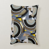 ヴィンテージアールデコポチョアジャズ幾何学模様 アクセントクッション (裏面(縦))