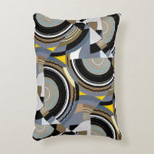 ヴィンテージアールデコポチョアジャズ幾何学模様 アクセントクッション (正面(垂直))