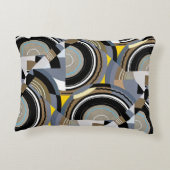 ヴィンテージアールデコポチョアジャズ幾何学模様 アクセントクッション (裏面)