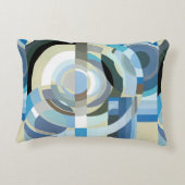 ヴィンテージアールデコポチョアジャズ幾何学模様 アクセントクッション (裏面)