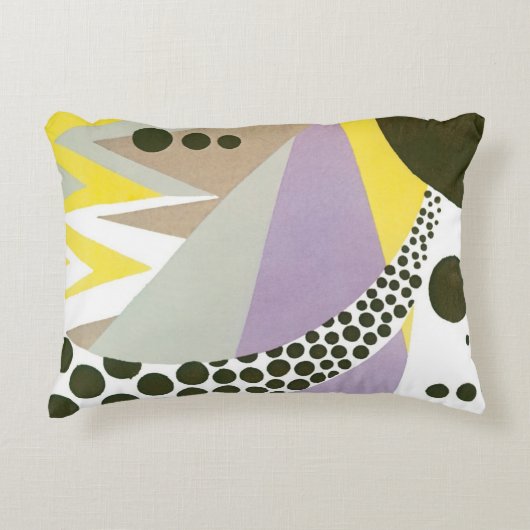 ヴィンテージアールデコポチョアジャズ幾何学模様 アクセントクッション (正面)