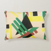 ヴィンテージアールデコポチョアジャズ幾何学模様 アクセントクッション (正面)