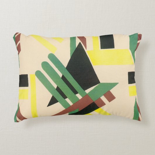 ヴィンテージアールデコポチョアジャズ幾何学模様 アクセントクッション (正面)