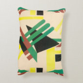 ヴィンテージアールデコポチョアジャズ幾何学模様 アクセントクッション (裏面(縦))