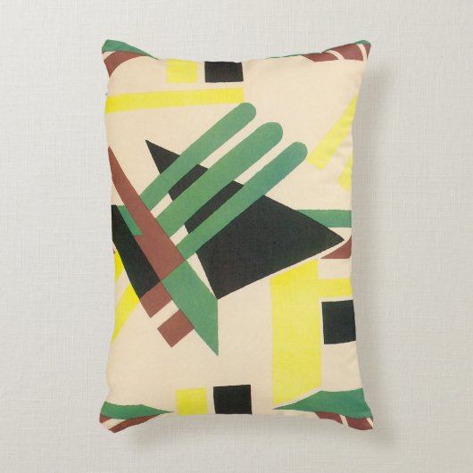 ヴィンテージアールデコポチョアジャズ幾何学模様 アクセントクッション (正面(垂直))