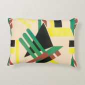 ヴィンテージアールデコポチョアジャズ幾何学模様 アクセントクッション (裏面)