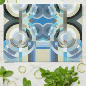 ヴィンテージアールデコポチョアジャズ幾何学模様 キッチンタオル